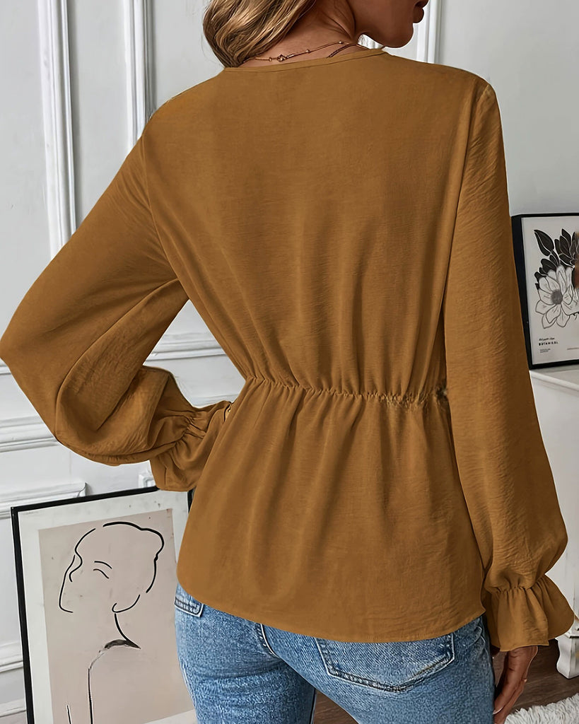 Women's Woven Polyester Shirts Tops - RIHOAS