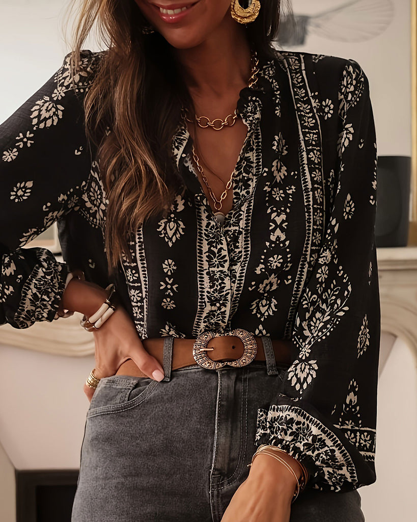 Women's Woven Polyester Shirts Tops - RIHOAS