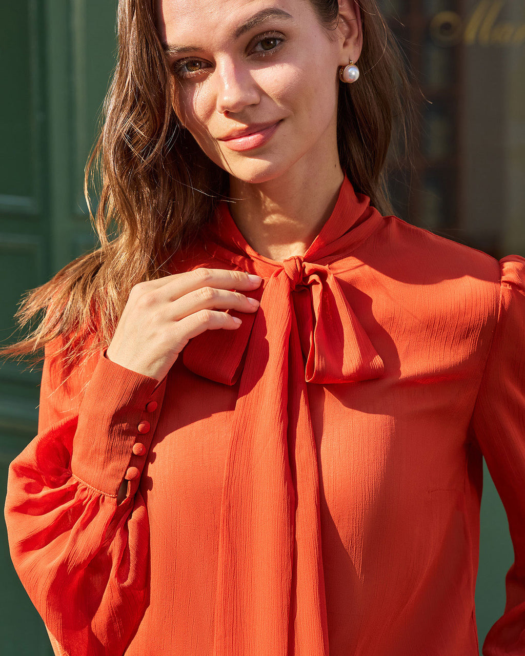 Women's Woven Polyester Shirts Tops - RIHOAS