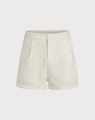 Women's Woven Polyester Shorts Apricot Bottoms - RIHOAS