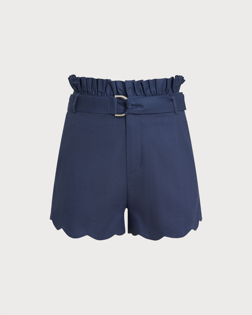 Women's Woven Polyester Shorts Blue Bottoms - RIHOAS