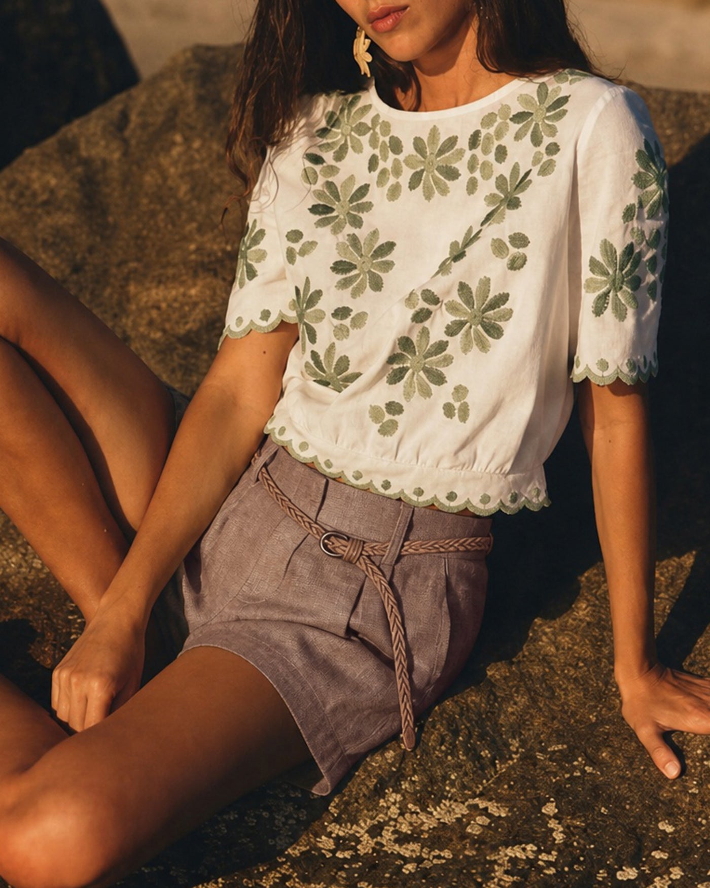 Women's Woven Polyester Shorts Bottoms - RIHOAS