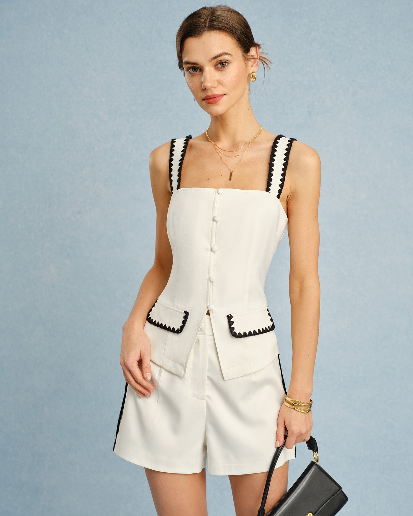 Women's Woven Polyester Shorts Bottoms - RIHOAS
