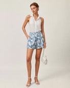 Women's Woven Polyester Shorts Bottoms - RIHOAS