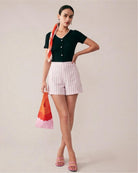 Women's Woven Polyester Shorts Bottoms - RIHOAS