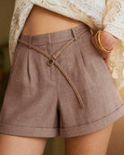Women's Woven Polyester Shorts Bottoms - RIHOAS