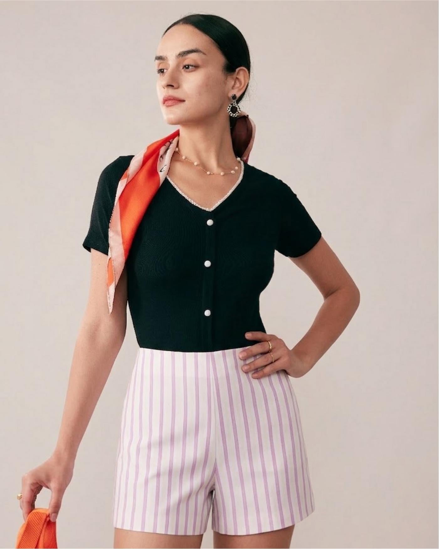 Women's Woven Polyester Shorts Bottoms - RIHOAS