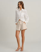 Women's Woven Polyester Shorts Bottoms - RIHOAS