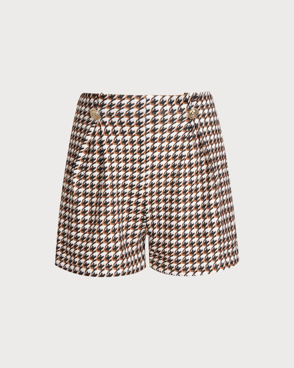 Women's Woven Polyester Shorts Coffee Bottoms - RIHOAS