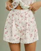 Women's Woven Polyester Shorts Multi Bottoms - RIHOAS