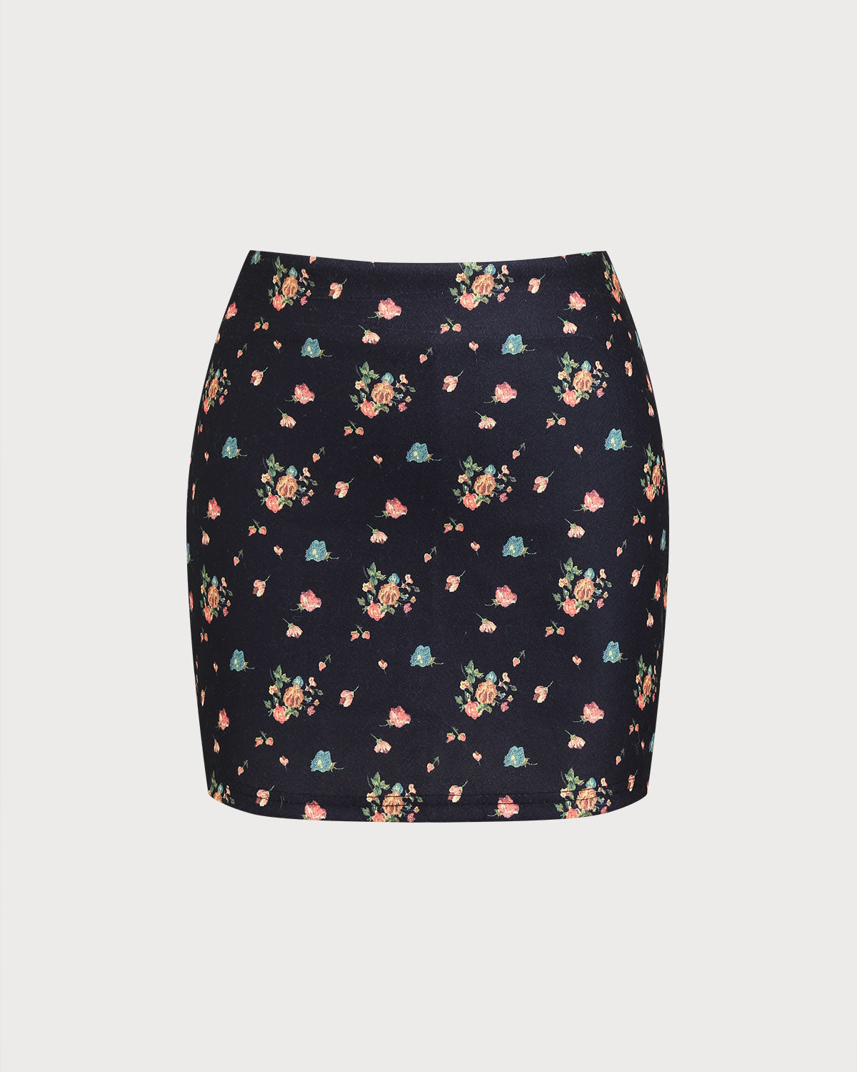 Women's Woven Polyester Skirt Black Bottoms - RIHOAS