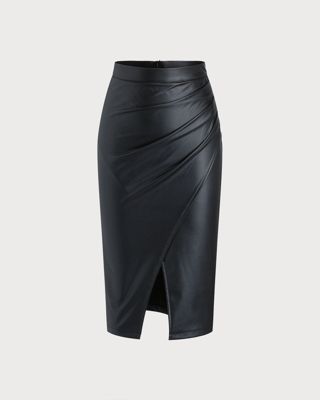 Women's Woven Polyester Skirt Black Bottoms - RIHOAS