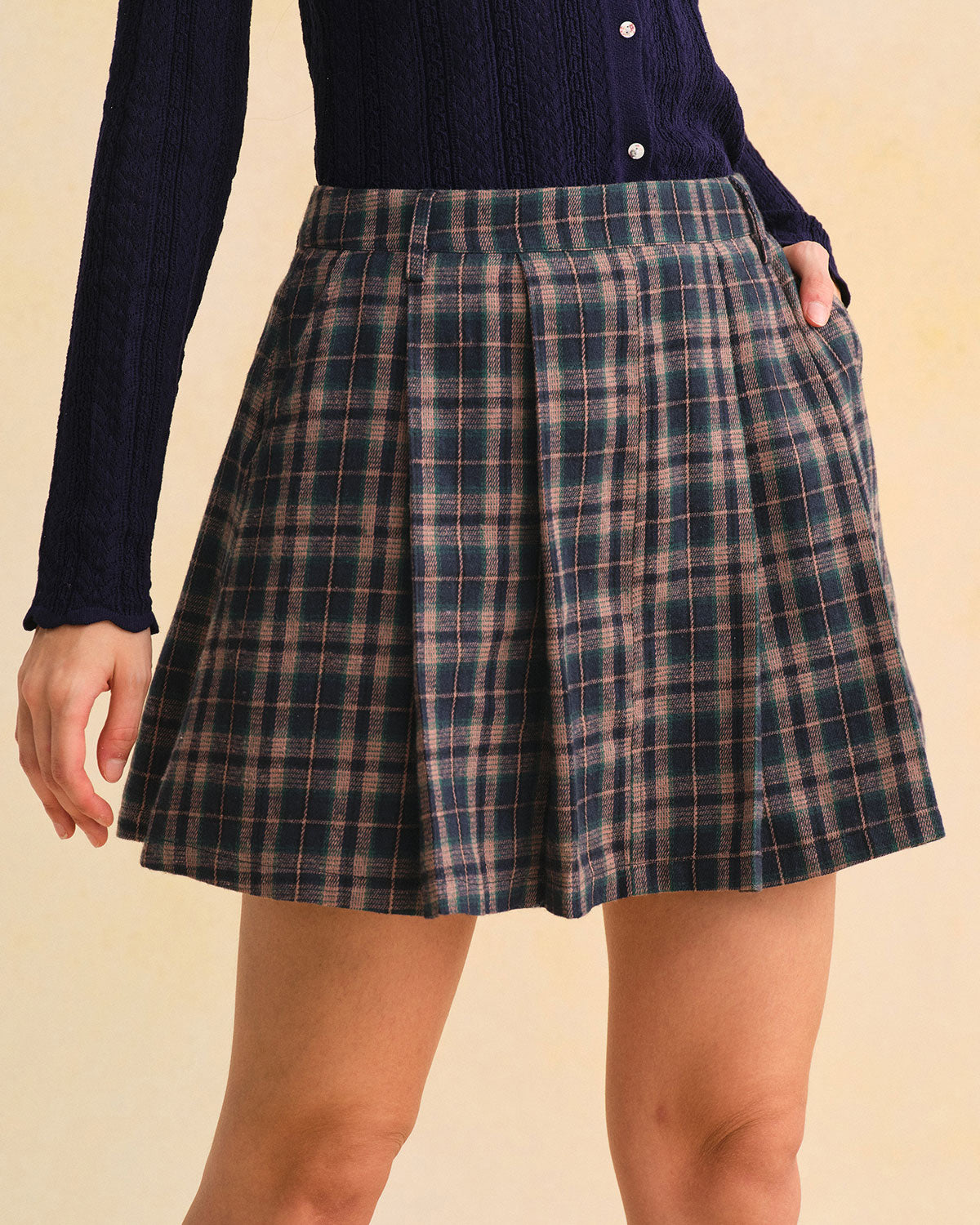 Women's Woven Polyester Skirt Blue Bottoms - RIHOAS