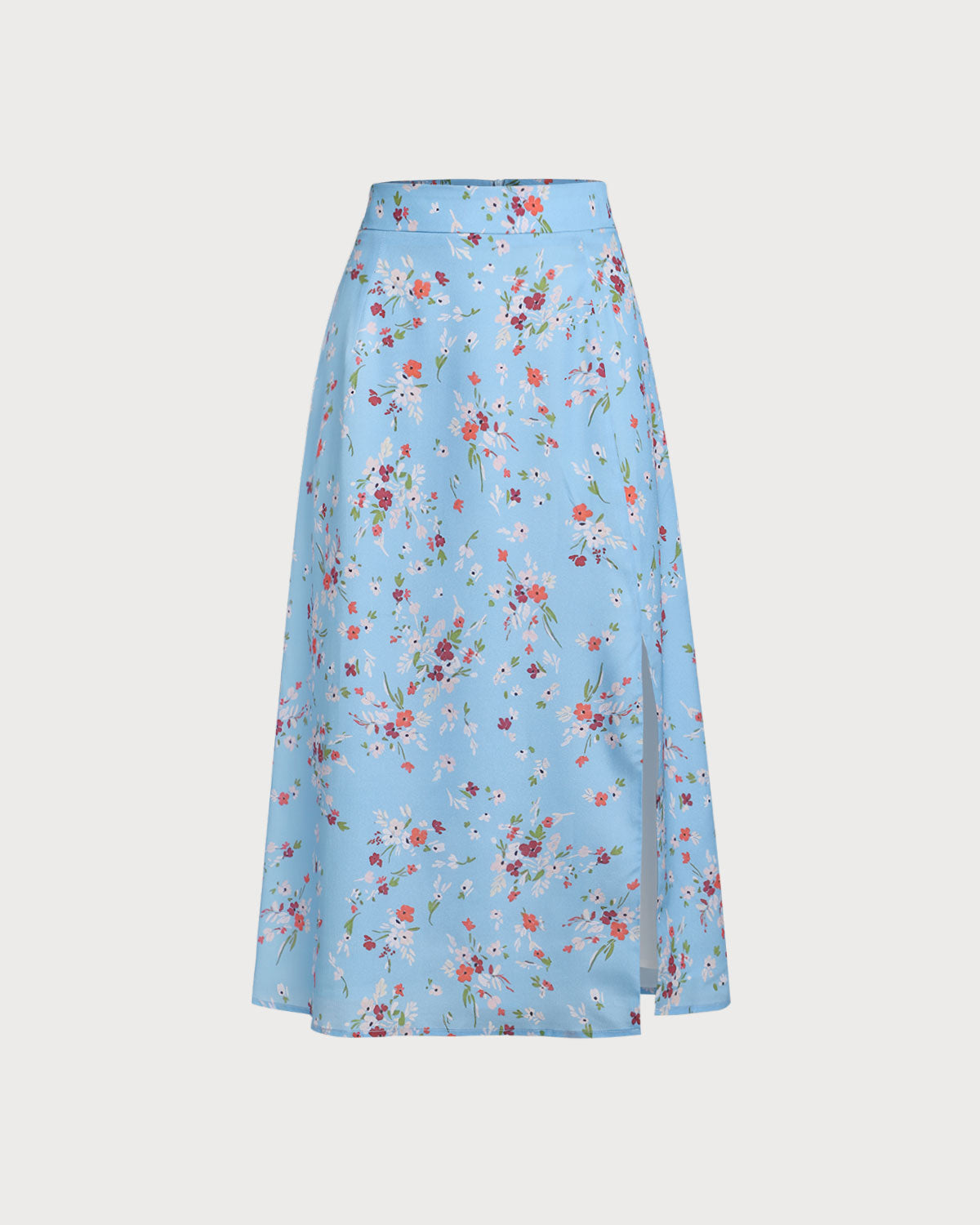 Women's Woven Polyester Skirt Blue Bottoms - RIHOAS