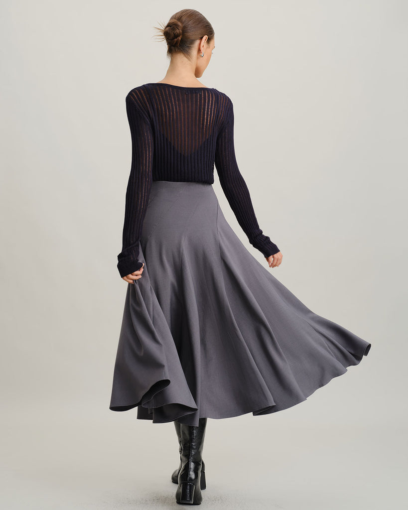 Women's Woven Polyester Skirt Bottoms - RIHOAS