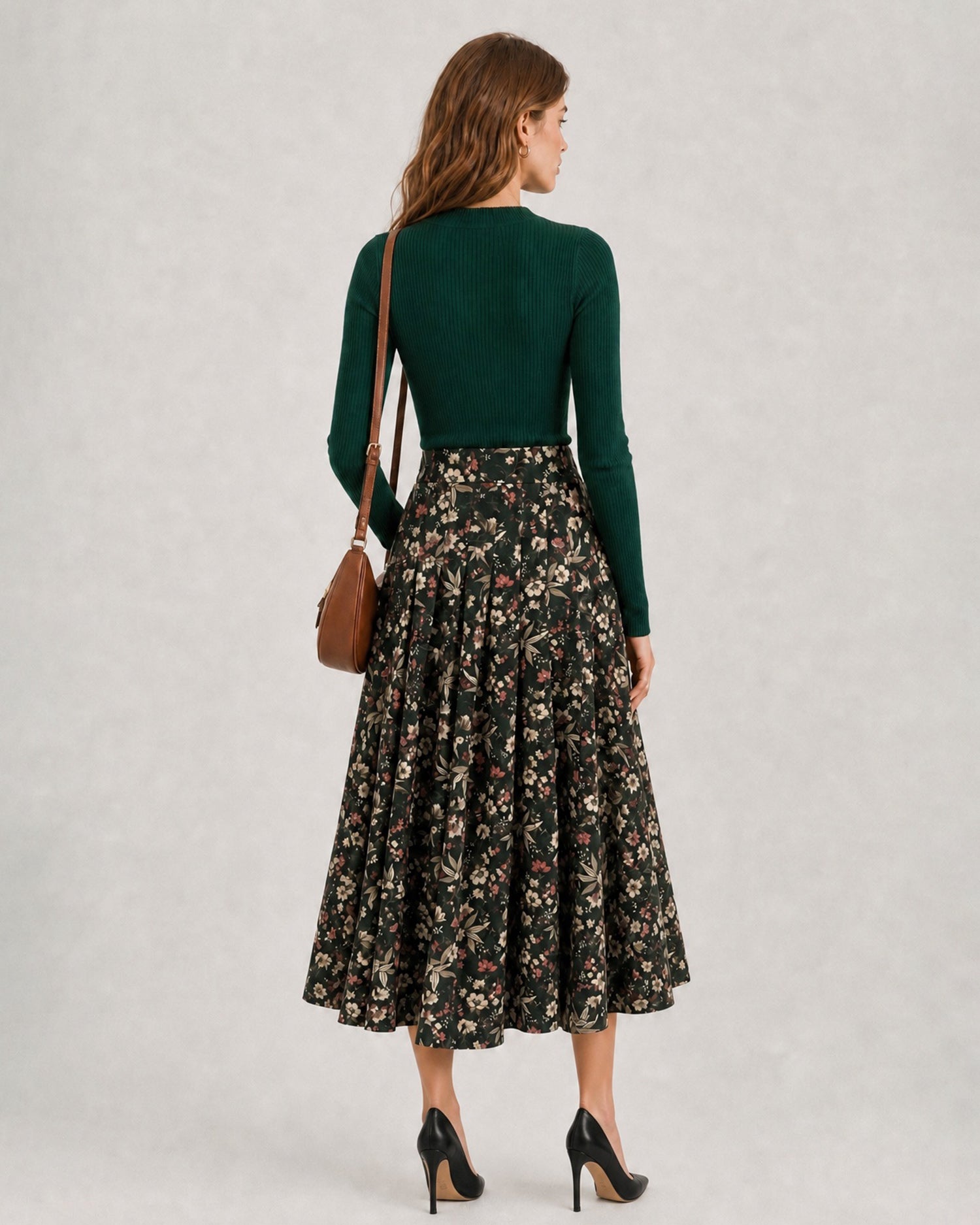 Women's Woven Polyester Skirt - RIHOAS - 04