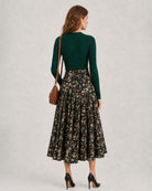 Women's Woven Polyester Skirt - RIHOAS - 04