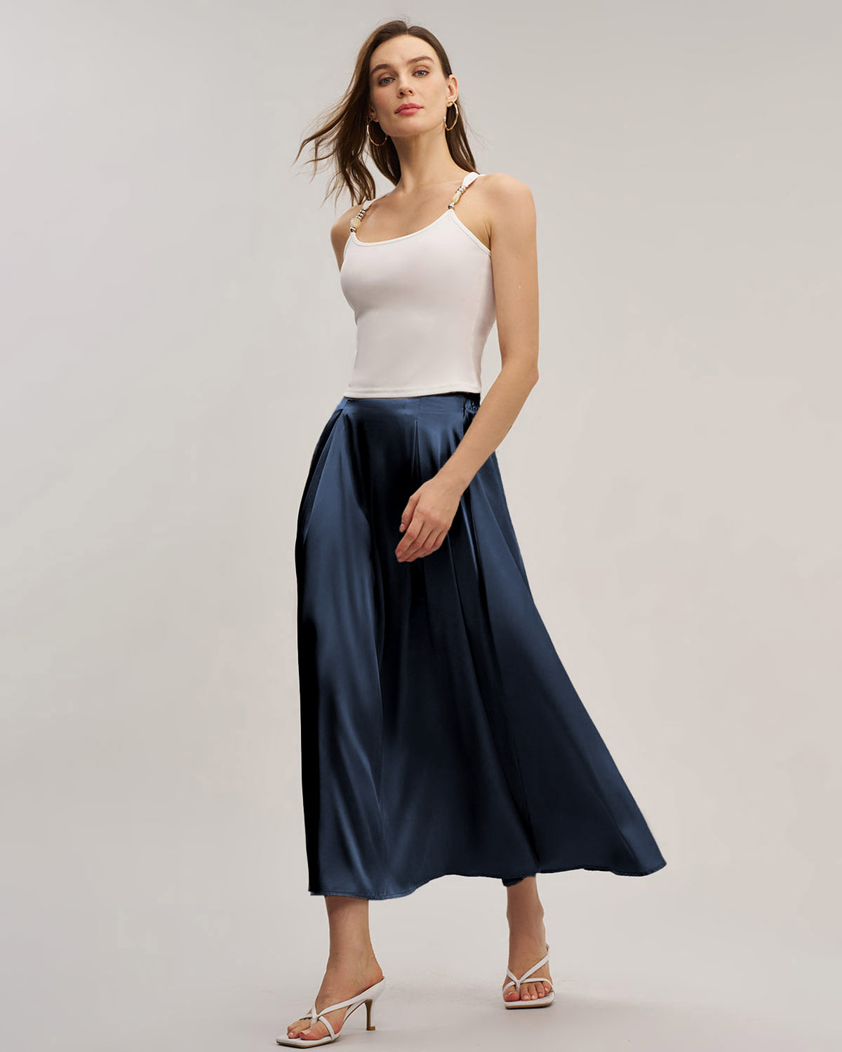 Women's Woven Polyester Skirt Bottoms - RIHOAS