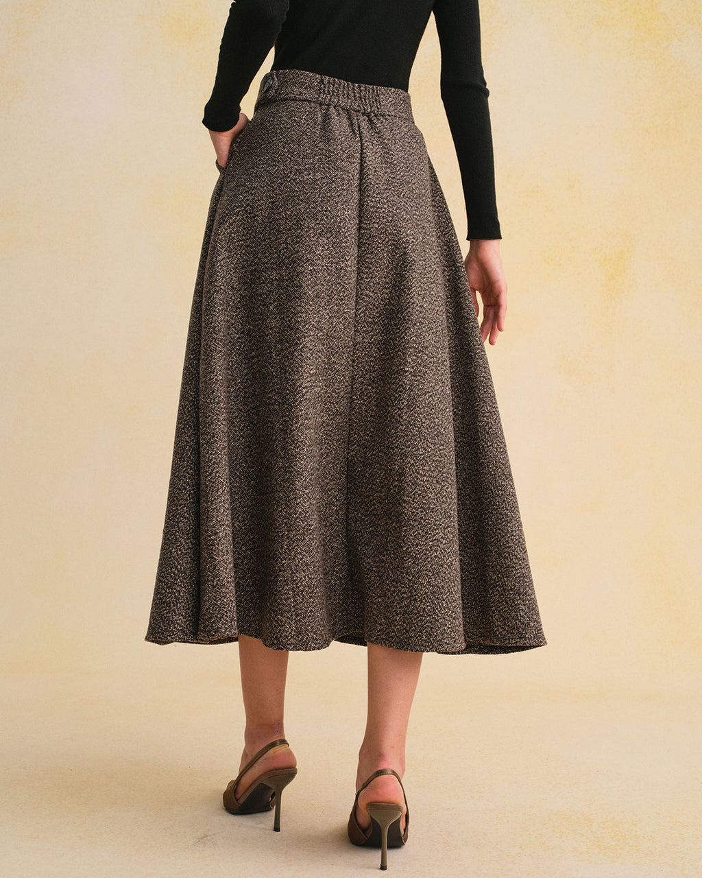 Women's Woven Polyester Skirt Bottoms - RIHOAS