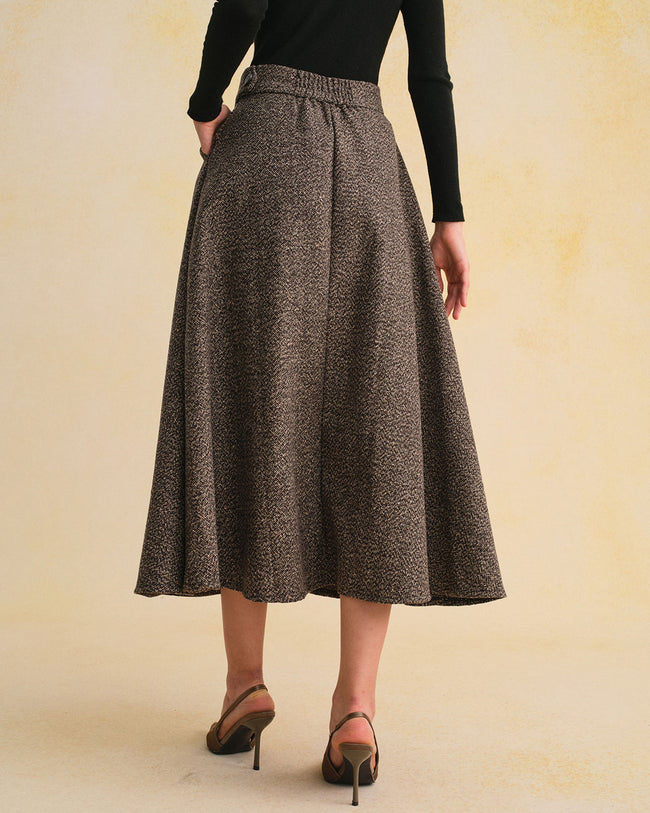Women's Woven Polyester Skirt Bottoms - RIHOAS