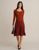 Women's Woven Polyester Skirt - RIHOAS - 03