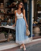 Women's Woven Polyester Skirt Bottoms - RIHOAS