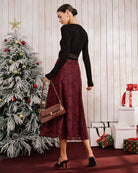 Women's Woven Polyester Skirt Bottoms - RIHOAS