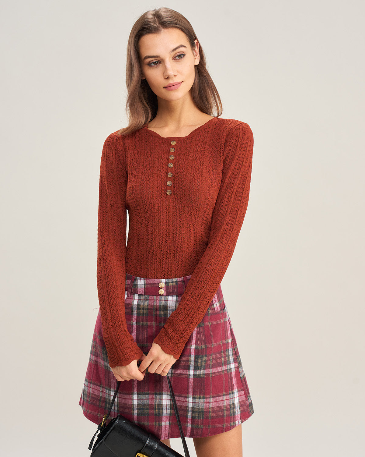 Women's Woven Polyester Skirt Bottoms - RIHOAS