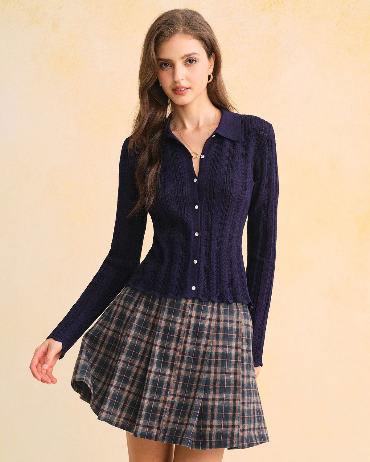 Women's Woven Polyester Skirt Bottoms - RIHOAS