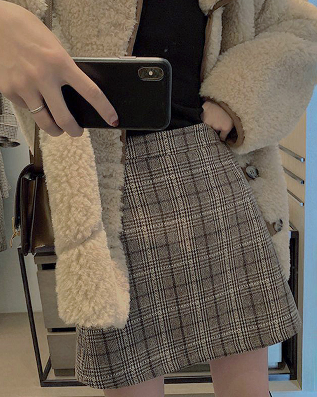 Women's Woven Polyester Skirt Bottoms - RIHOAS