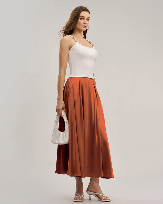Women's Woven Polyester Skirt Bottoms - RIHOAS