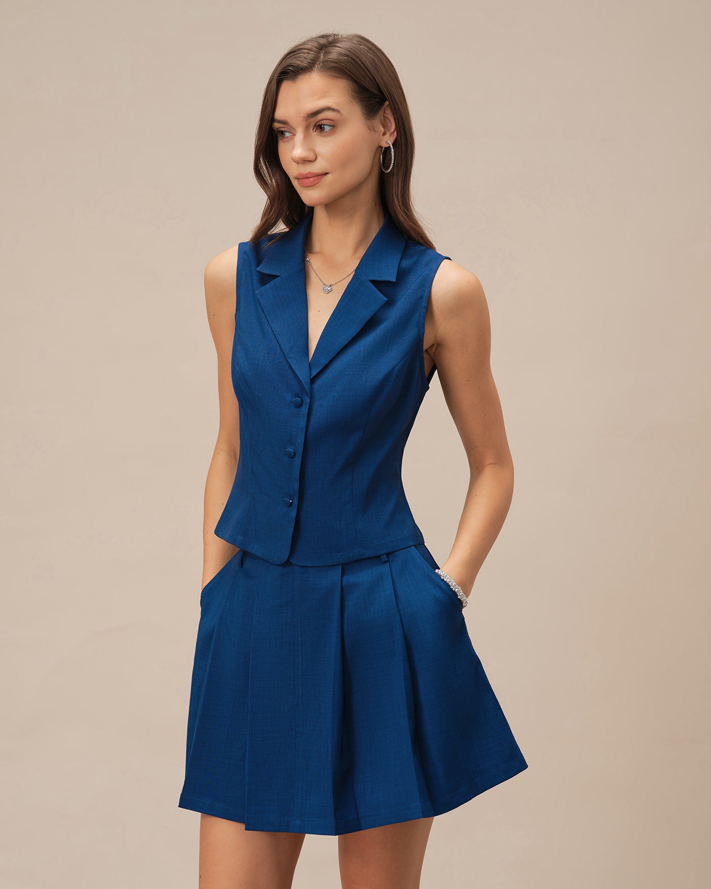 Women's Woven Polyester Skirt Bottoms - RIHOAS