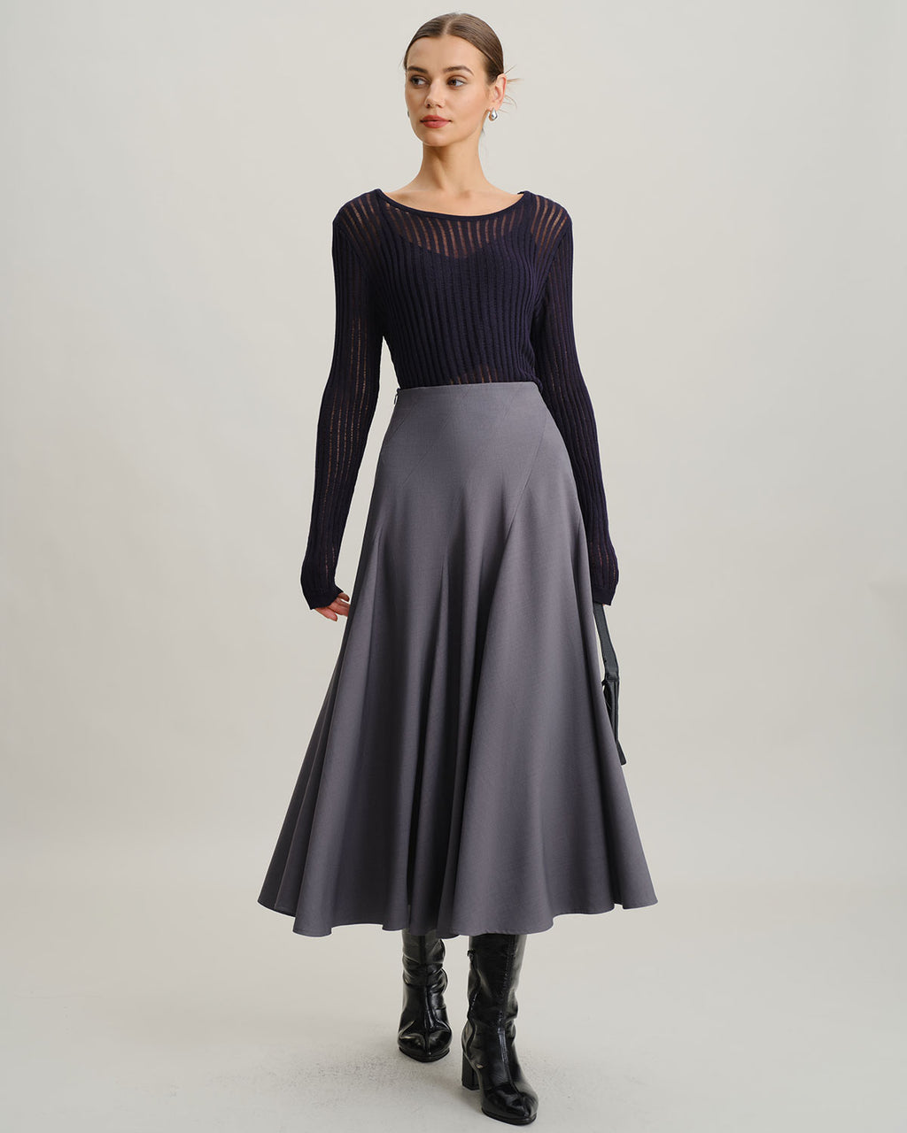 Women's Woven Polyester Skirt Bottoms - RIHOAS