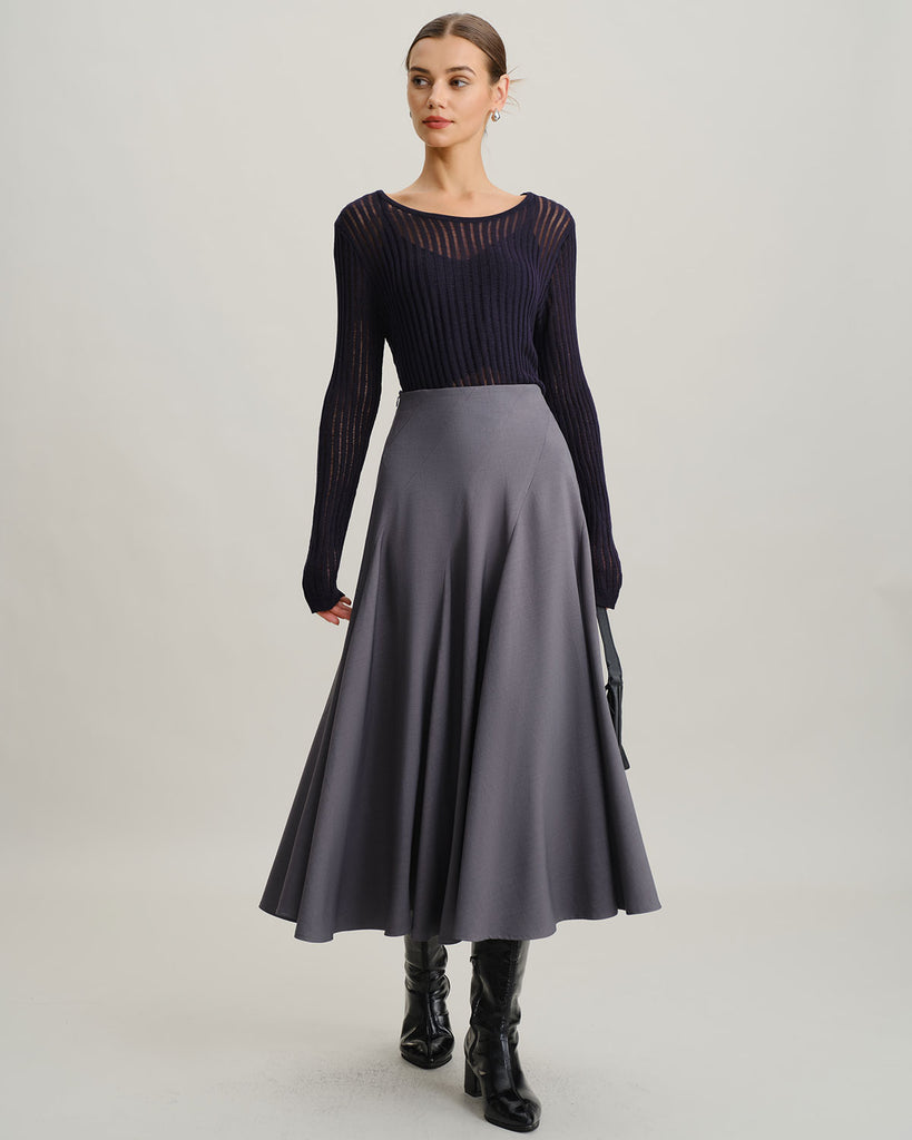 Women's Woven Polyester Skirt Bottoms - RIHOAS