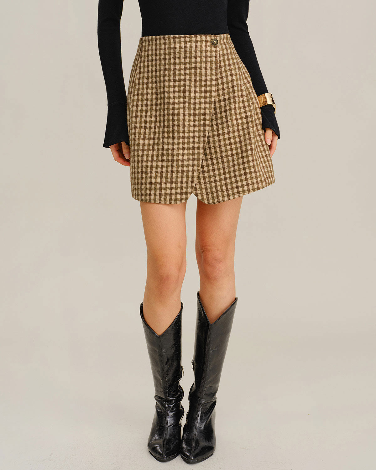 Women's Woven Polyester Skirt Bottoms - RIHOAS