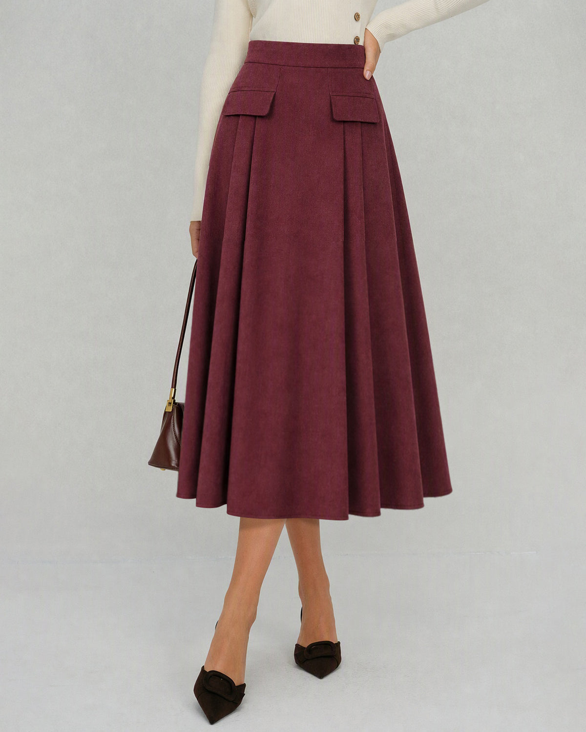 Women's Woven Polyester Skirt - RIHOAS