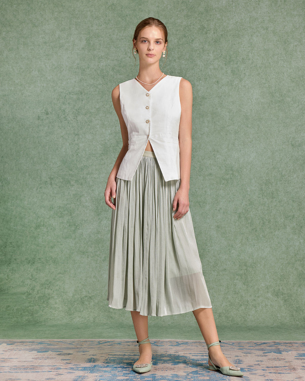 Women's Woven Polyester Skirt Bottoms - RIHOAS