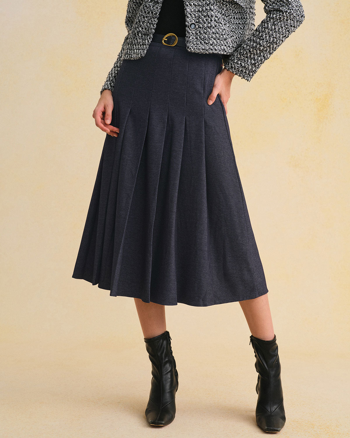 Women's Woven Polyester Skirt Bottoms - RIHOAS