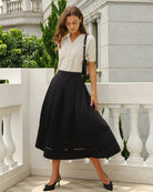 Women's Woven Polyester Skirt Bottoms - RIHOAS