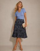 Women's Woven Polyester Skirt - RIHOAS