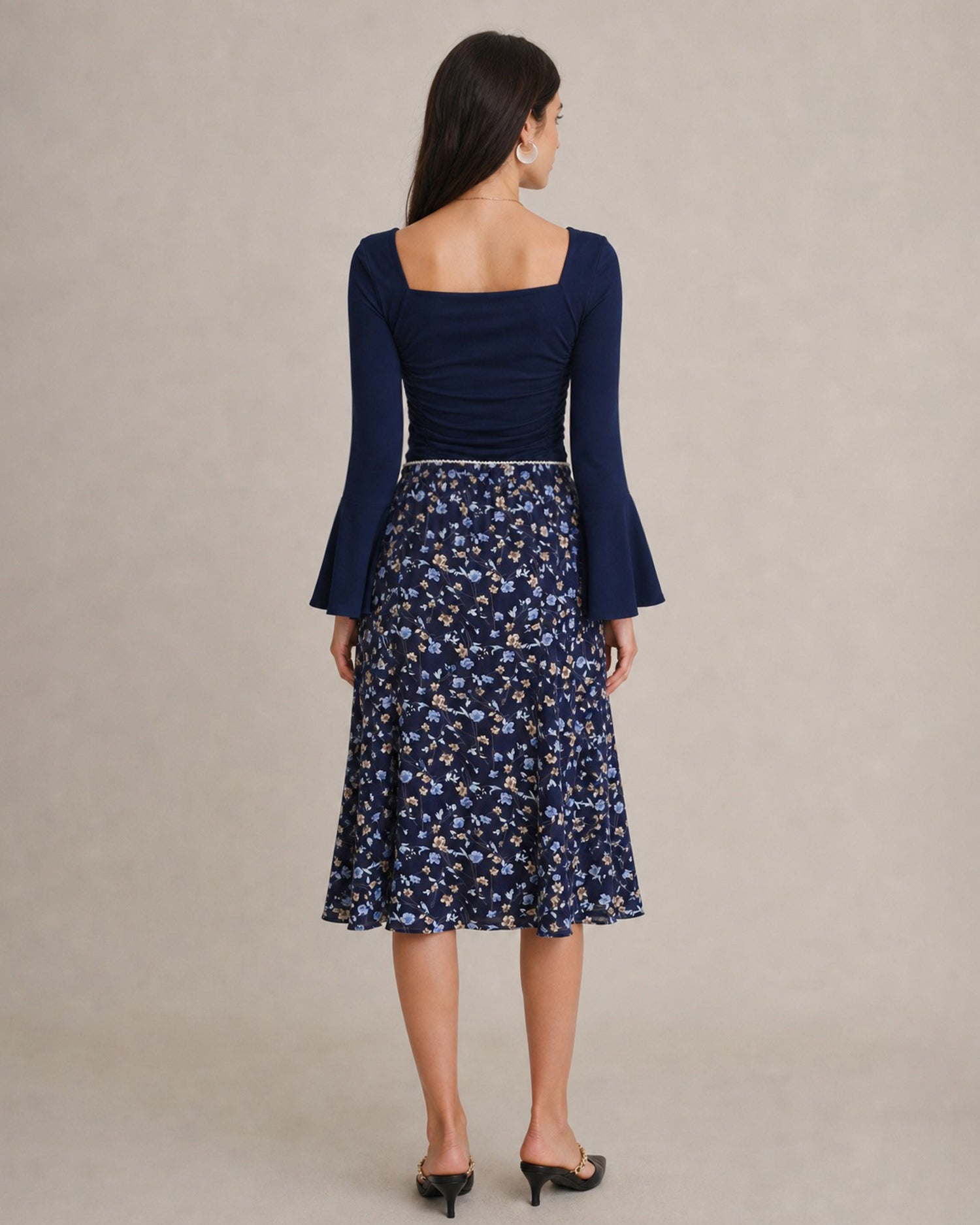 Women's Woven Polyester Skirt - RIHOAS - 03