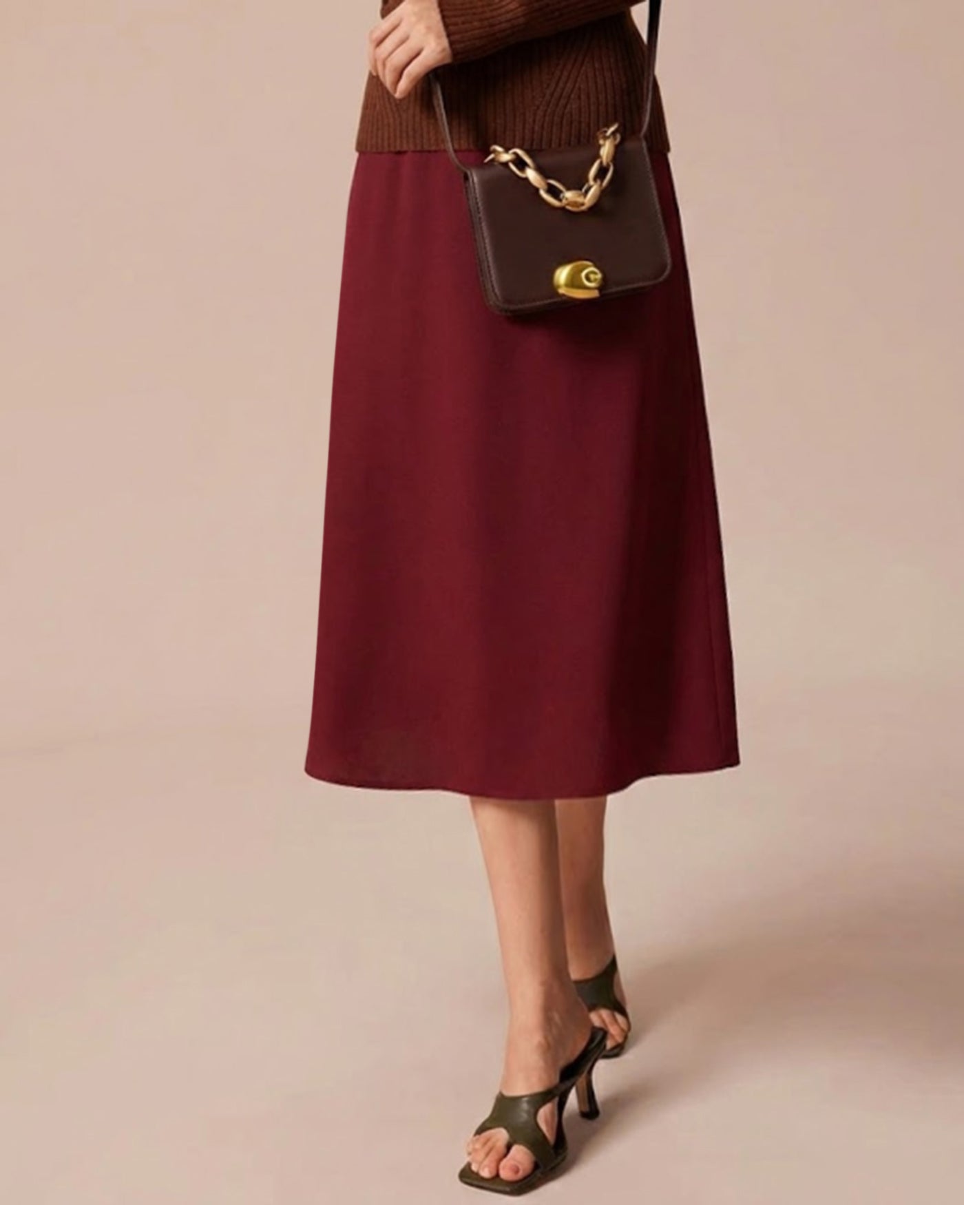 Women's Woven Polyester Skirt Bottoms - RIHOAS