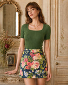 Women's Woven Polyester Skirt - RIHOAS