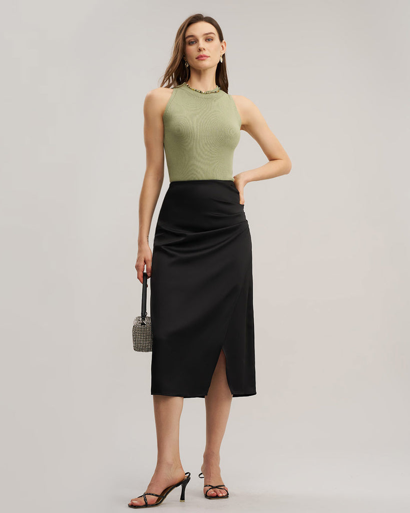 Women's Woven Polyester Skirt Bottoms - RIHOAS