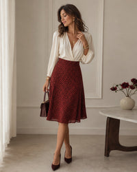 Women's Woven Polyester Skirt - RIHOAS