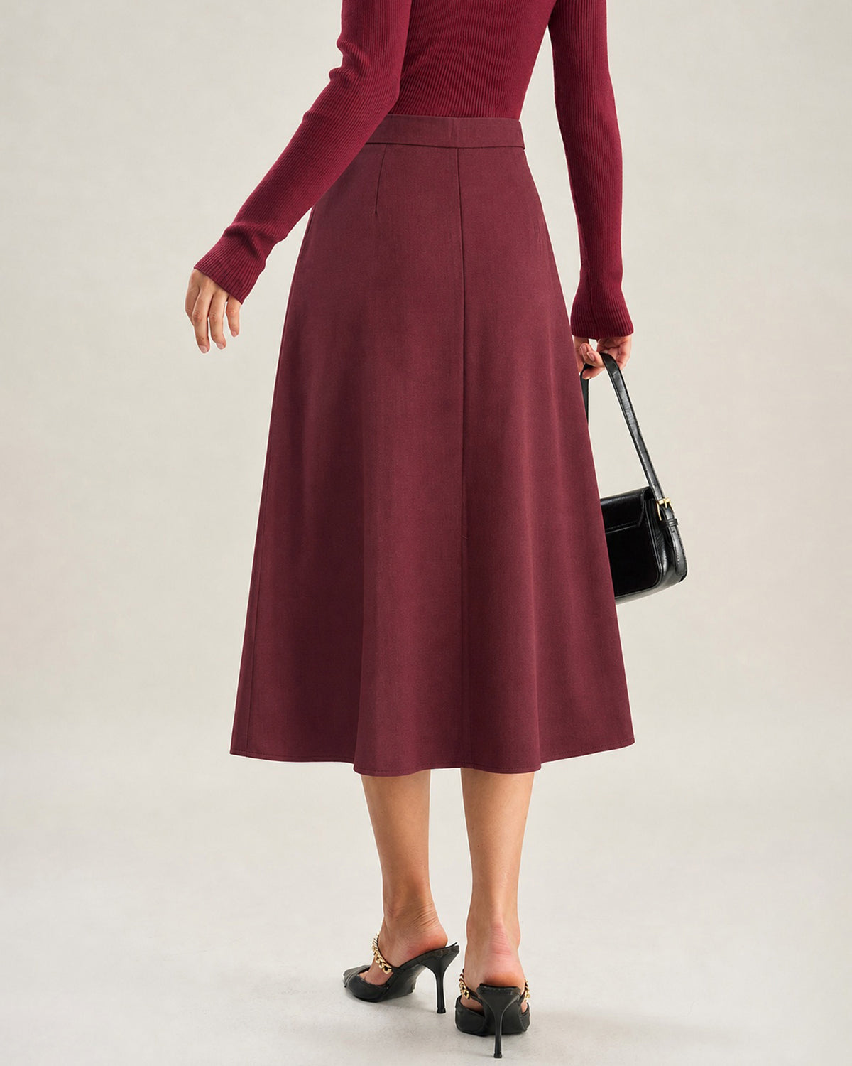 Women's Woven Polyester Skirt - RIHOAS - 02