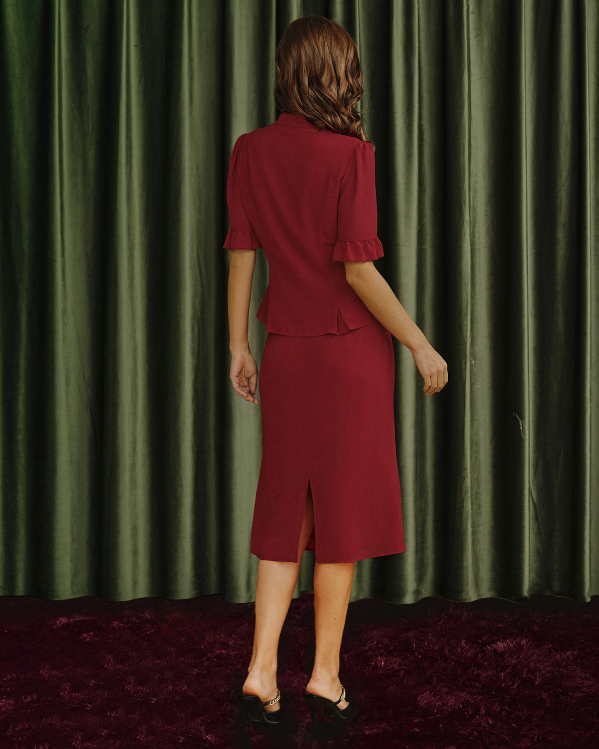 Women's Woven Polyester Skirt Bottoms - RIHOAS