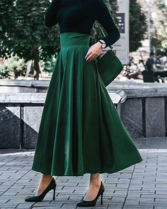 Women's Woven Polyester Skirt Bottoms - RIHOAS