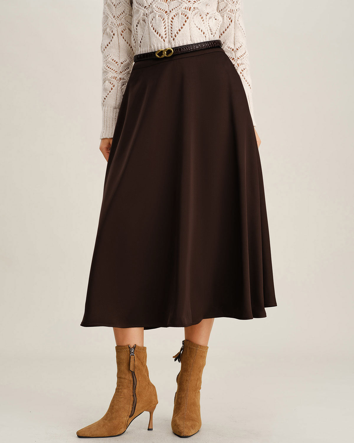 Women's Woven Polyester Skirt Bottoms - RIHOAS