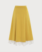 Women's Woven Polyester Skirt Bottoms - RIHOAS